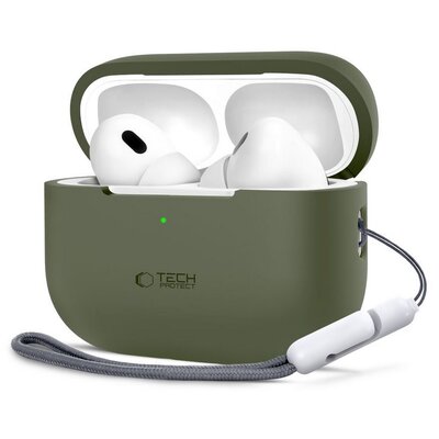 Etui APPLE AIRPODS PRO 1 / 2 Tech-Protect Silicone Olive zielone