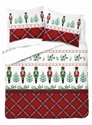 Detexpol Pościel flanelowa 220x200 Świąteczna czerwona Dziadek do orzechów 4938 A Flanela 2024