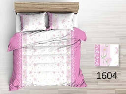 Darymex Pościel z kory 140x200 biała różowa kwiatki 1604N Koralove