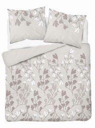 Detexpol Pościel flanelowa 220x200 beżowa liście 4954 A Flanela 2024