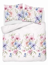 Detexpol Pościel flanelowa 220x200 biała kolorowa kwiaty 4949 A Flanela 2024