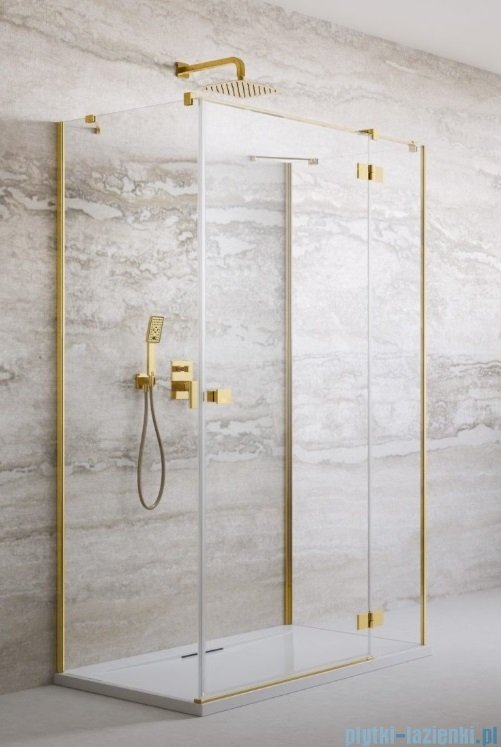Radaway Essenza Gold Kdj+S kabina 80x100x80cm prawa szkło przejrzyste 1384051-01-01/1385022-09-01R/1384051-01-01