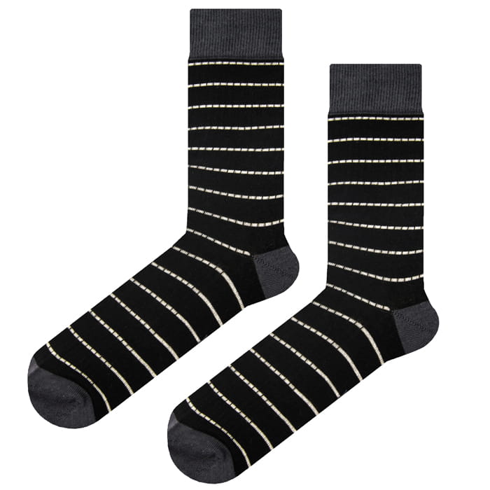Skarpety czarne paski EM 41 - EM Men's Accessories