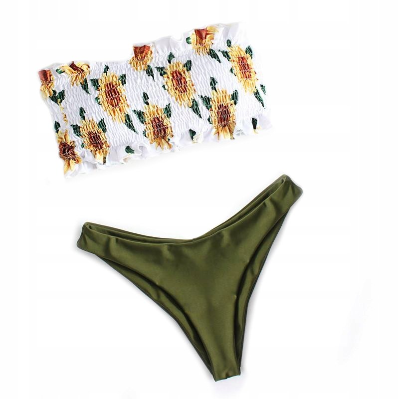 STRÓJ KĄPIELOWY OPASKA BANDEAU OPALANIE BIKINI DWUCZĘŚCIOWY PLAŻA BASEN XL