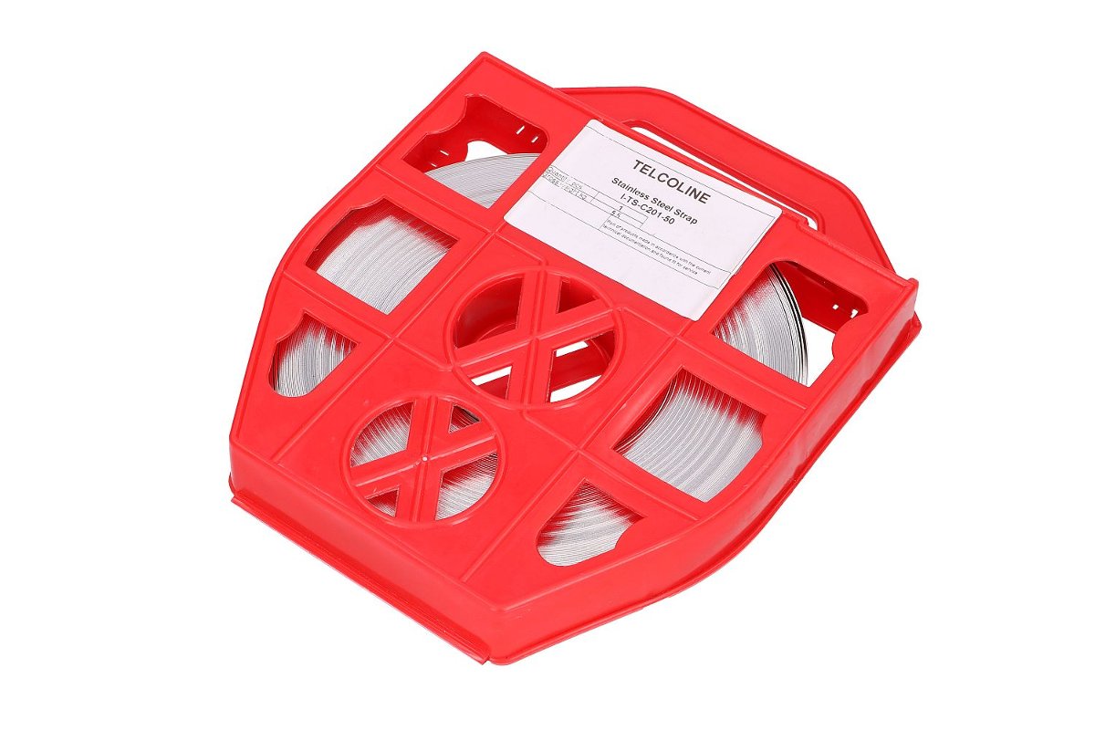Extralink SS201 0,7mm Taśma ze stali nierdzewnej do mocowania na słupach energetycznych, 10mm x 0,7mm, 50m