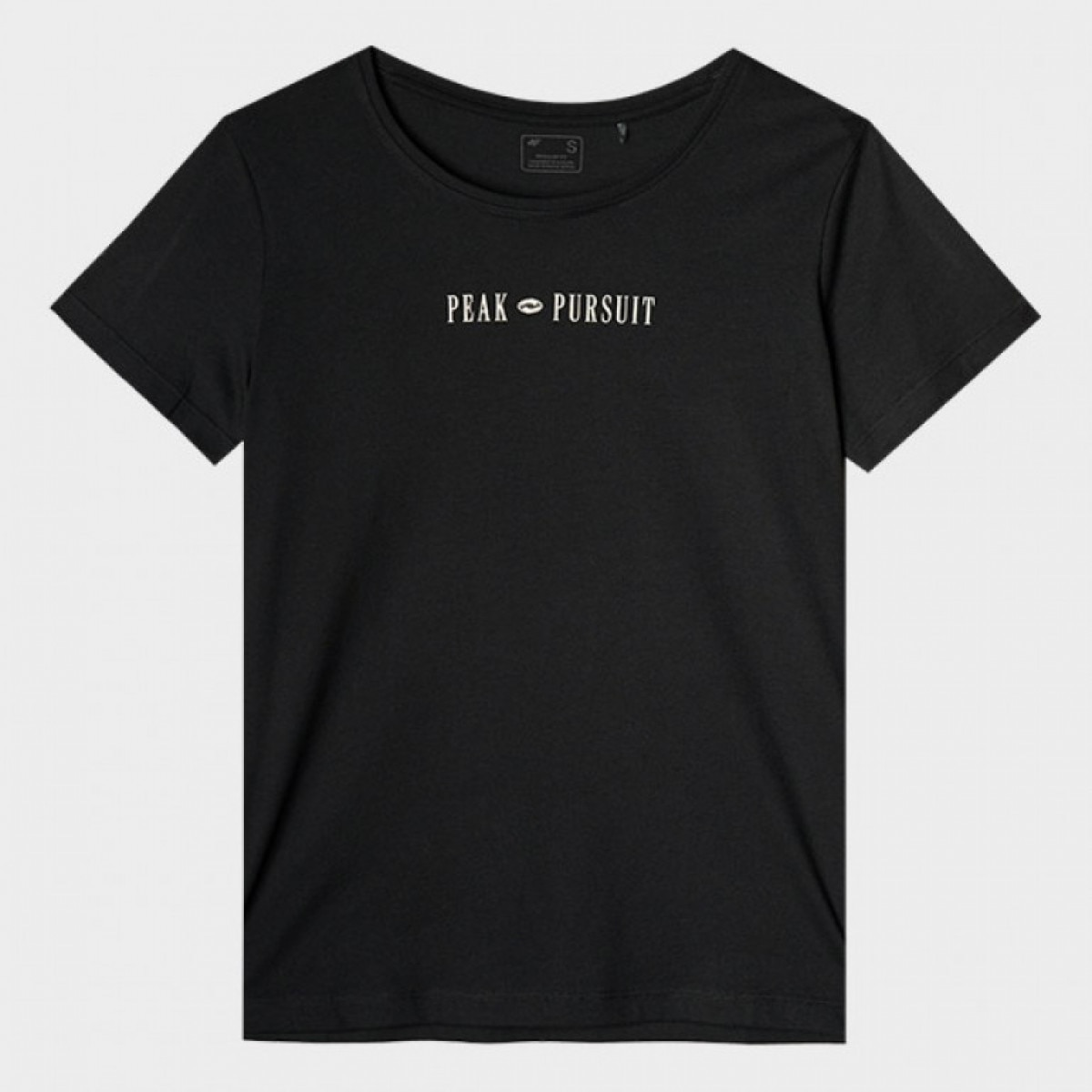 Damski t-shirt z nadrukiem 4F 4FRAW24TTSHF2584 - czarny