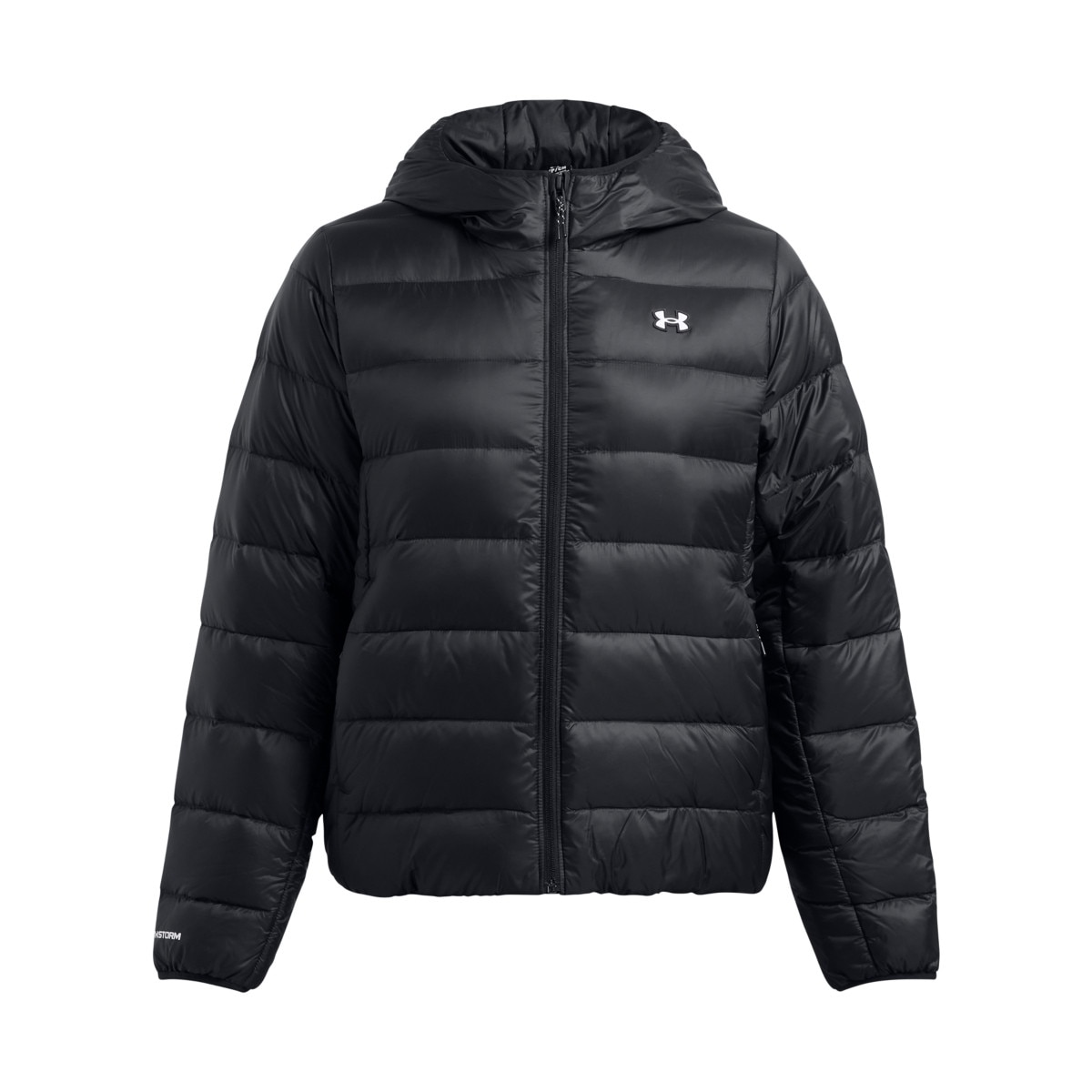 Damska kurtka puchowa pikowana Under Armour Legend Down Hooded Jacket - czarna - UNDER ARMOUR