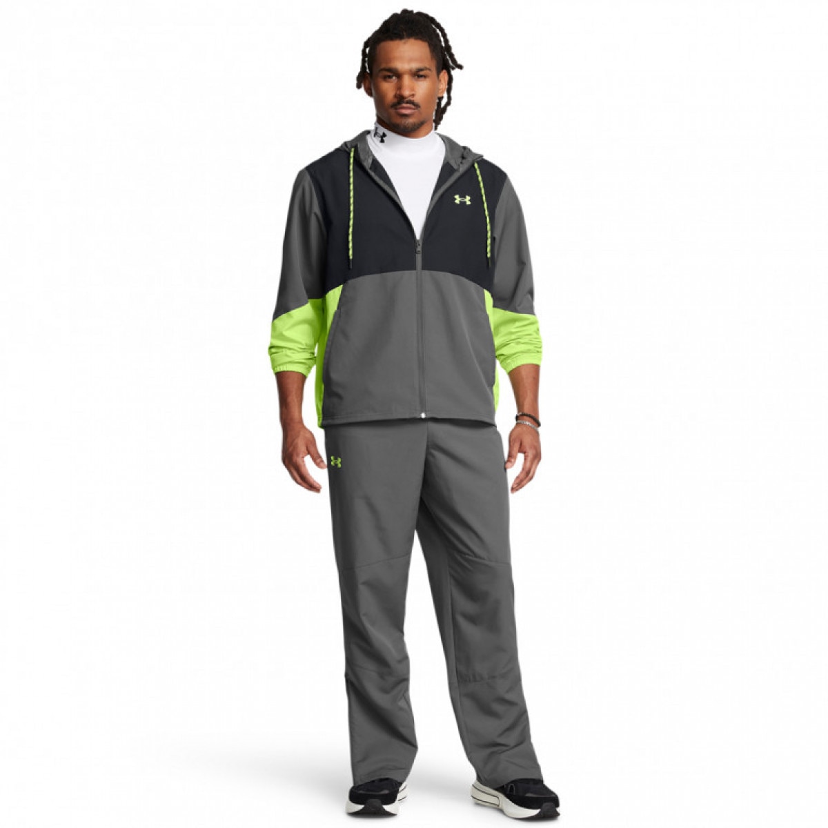 Męskie spodnie treningowe Under Armour UA Icon Legacy Windbreaker Pant - szare - UNDER ARMOUR