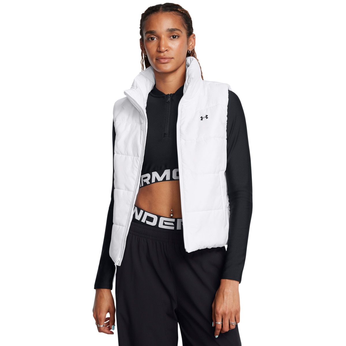 Damski bezrękawnik puchowy pikowany Under Armour Lw Insulate Vest - biały - UNDER ARMOUR