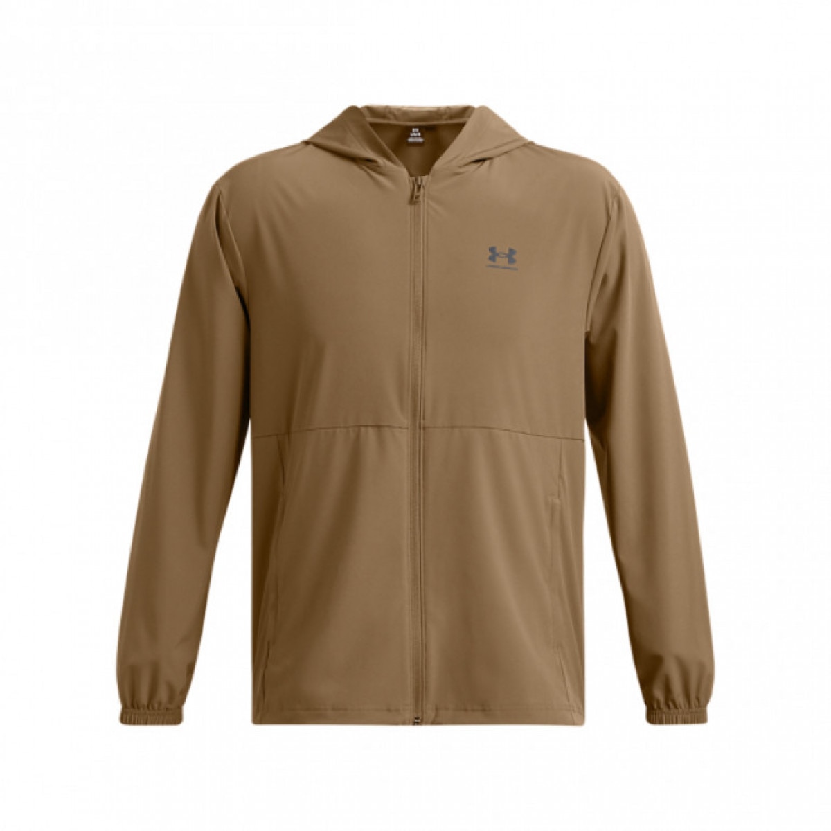 Męska kurtka wiatrówka Under Armour UA Vibe Woven Windbreaker - brązowa - UNDER ARMOUR