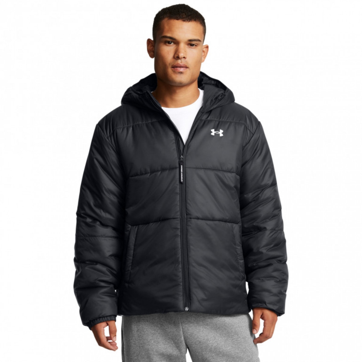 Męska kurtka puchowa pikowana Under Armour Lw Insulated Jacket - czarna - UNDER ARMOUR