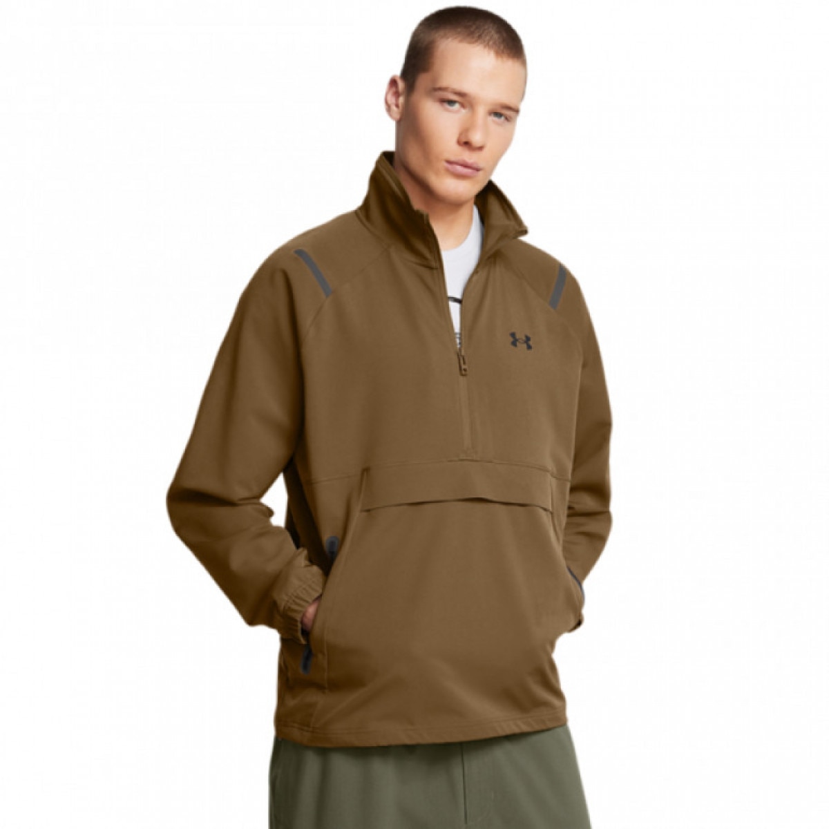 Męska kurtka przejściowa Under Armour UA Unstoppable Anorak Lc - brązowa - UNDER ARMOUR
