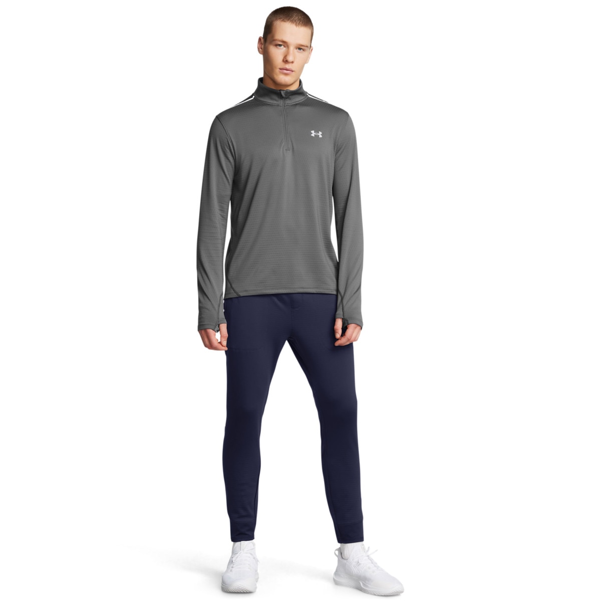 Męskie spodnie treningowe Under Armour UA Vanish Cw Fitted Pant - granatowe - UNDER ARMOUR