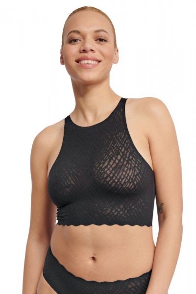 Top Zero Feel Bliss Crop czarny - Sloggi