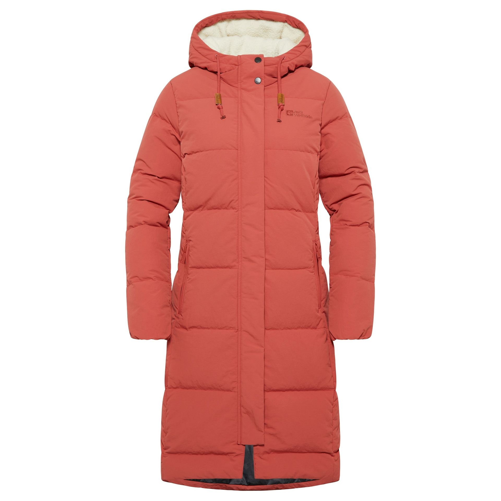 Damski płaszcz puchowy Jack Wolfskin NORDLICHT COAT W red coral - XS