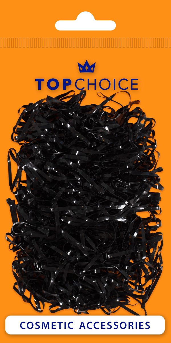 TOP CHOICE GUMKI DO WŁOSÓW - CZARNE (26911) 1 OP. - 500 SZT.