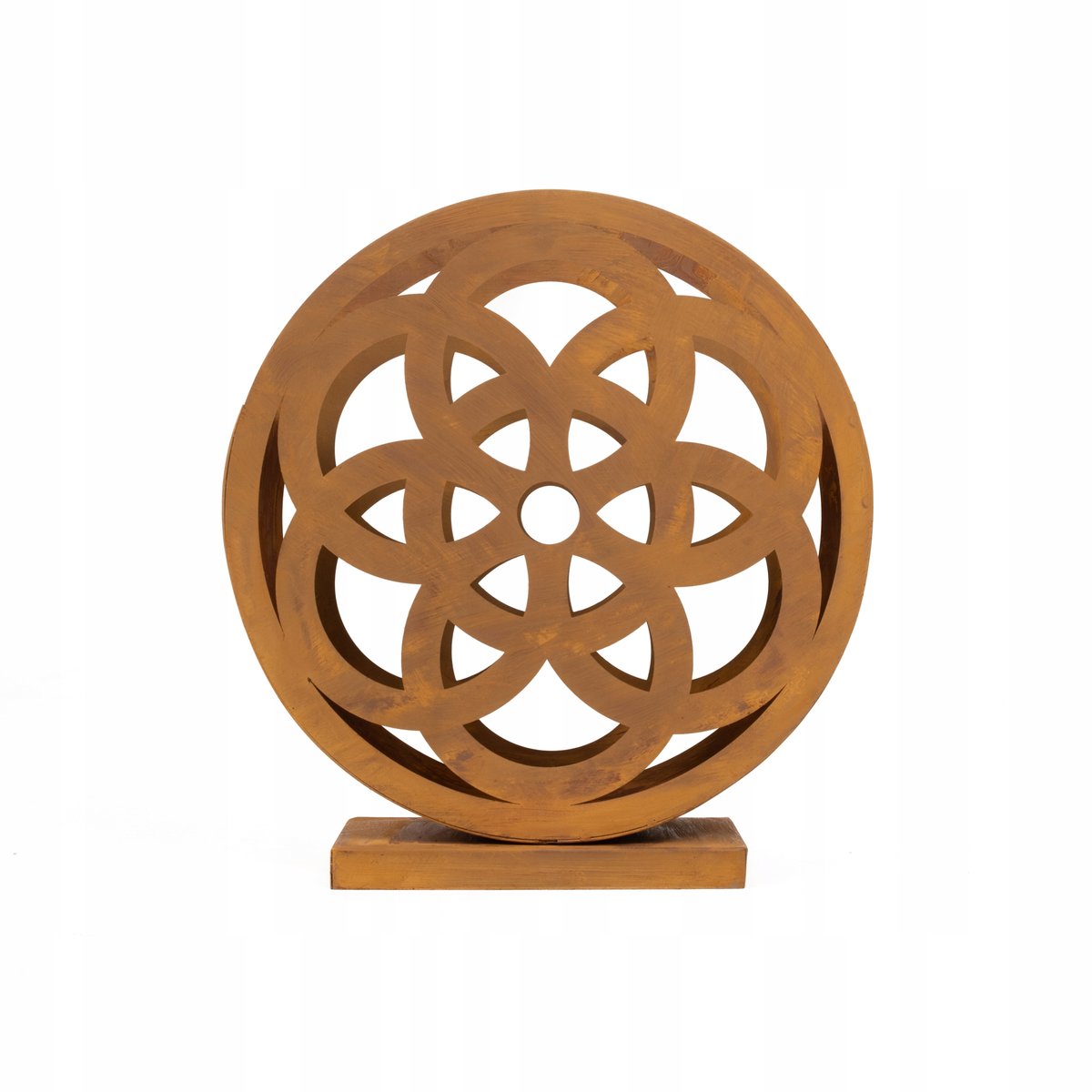 LAMPION NA ŚWIECE ŚWIECZNIK LED BOHO DUŻY RDZAWY