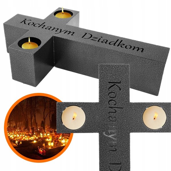 Znicze Na Grób Znicz Duży Z Grawerem Kochanym Dziadkom