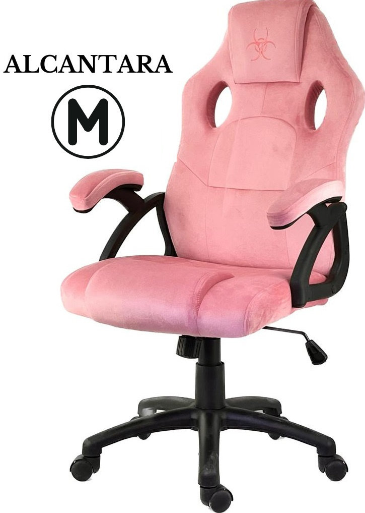 Fotel obrotowy do biurka CARRERA M ALCANTARA PINK