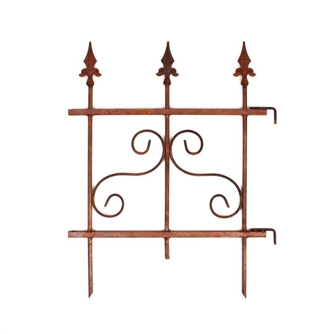 PALISADA OGRODOWA PŁOTEK OGRODOWY OBRZEŻE 66 CM RDZA METALOWE CORTEN