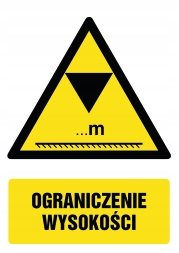 Tabliczka Ograniczenie wysokości 30X42cm PCV 3mm