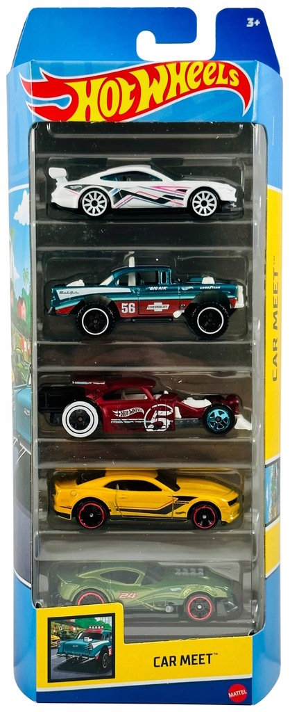 Hot Wheels Samochodziki 5-Pak Car Meet HLY78