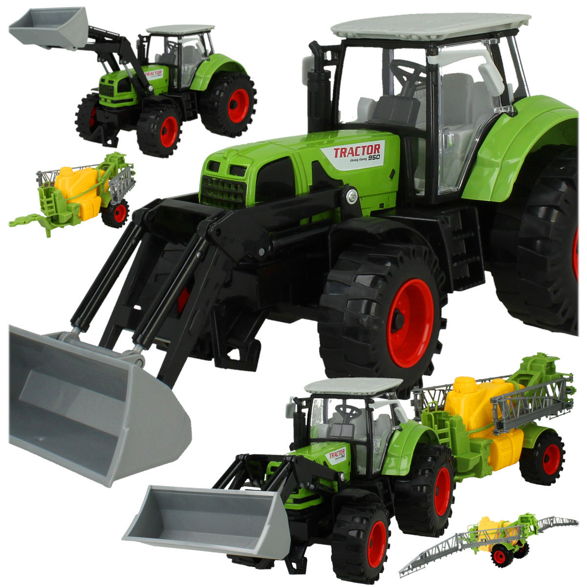 Traktor rolniczy Ciągnik z cysterną i spychaczem Maszyna Rolnicza Z1102