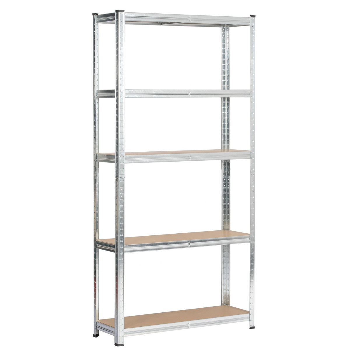 Regał metalowy do garażu piwnicy magazynowy 90x30x180 - Srebrny