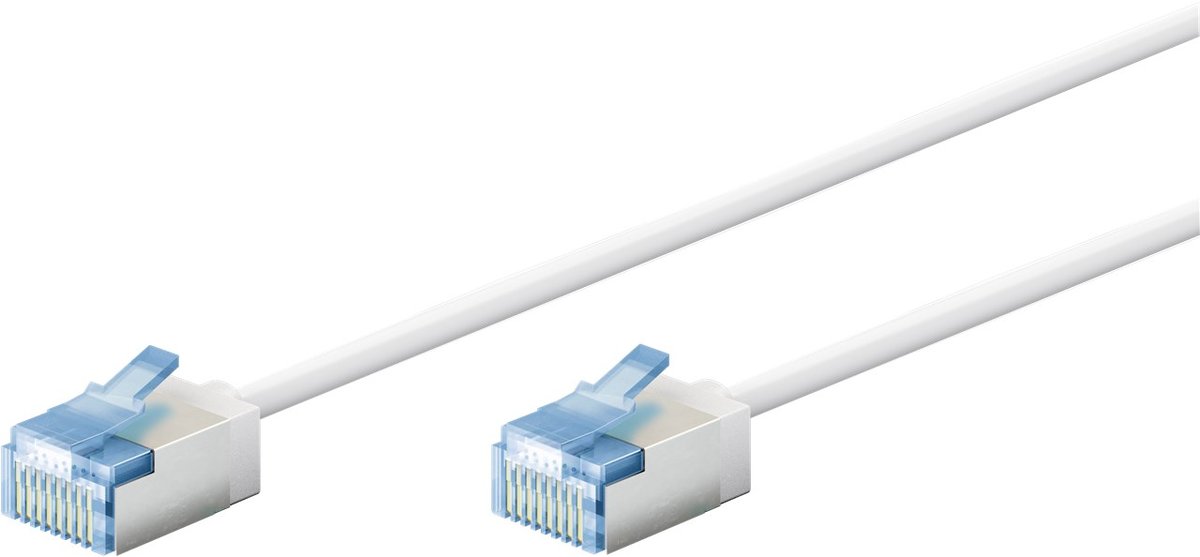 Kabel LAN Patchcord CAT 6A EXTRA FLEX biały 0.15m-Kabel LAN Patchcord CAT 6A EXTRA FLEX biały 0.15m