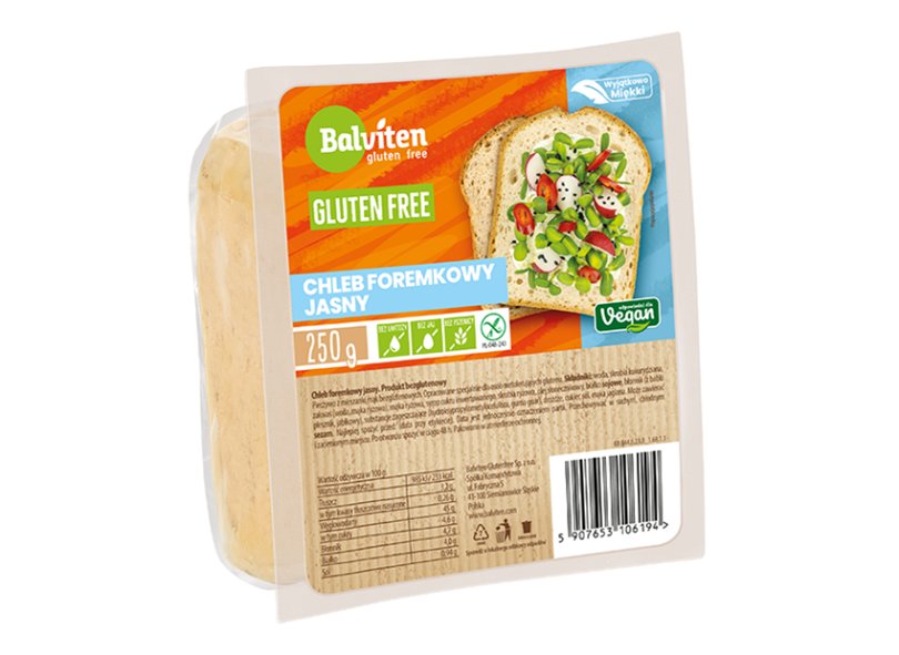 Balviten Chleb foremkowy jasny bezglutenowy 250 g