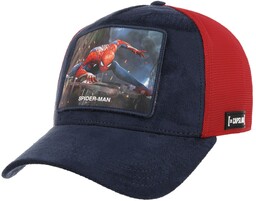 Czapka Trucker Spider Man by Capslab, niebiesko-czerwony, One Size