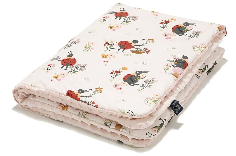Ciepły Koc Przedszkolaka Minky Mirella Powder Pink 80X100 La Millou