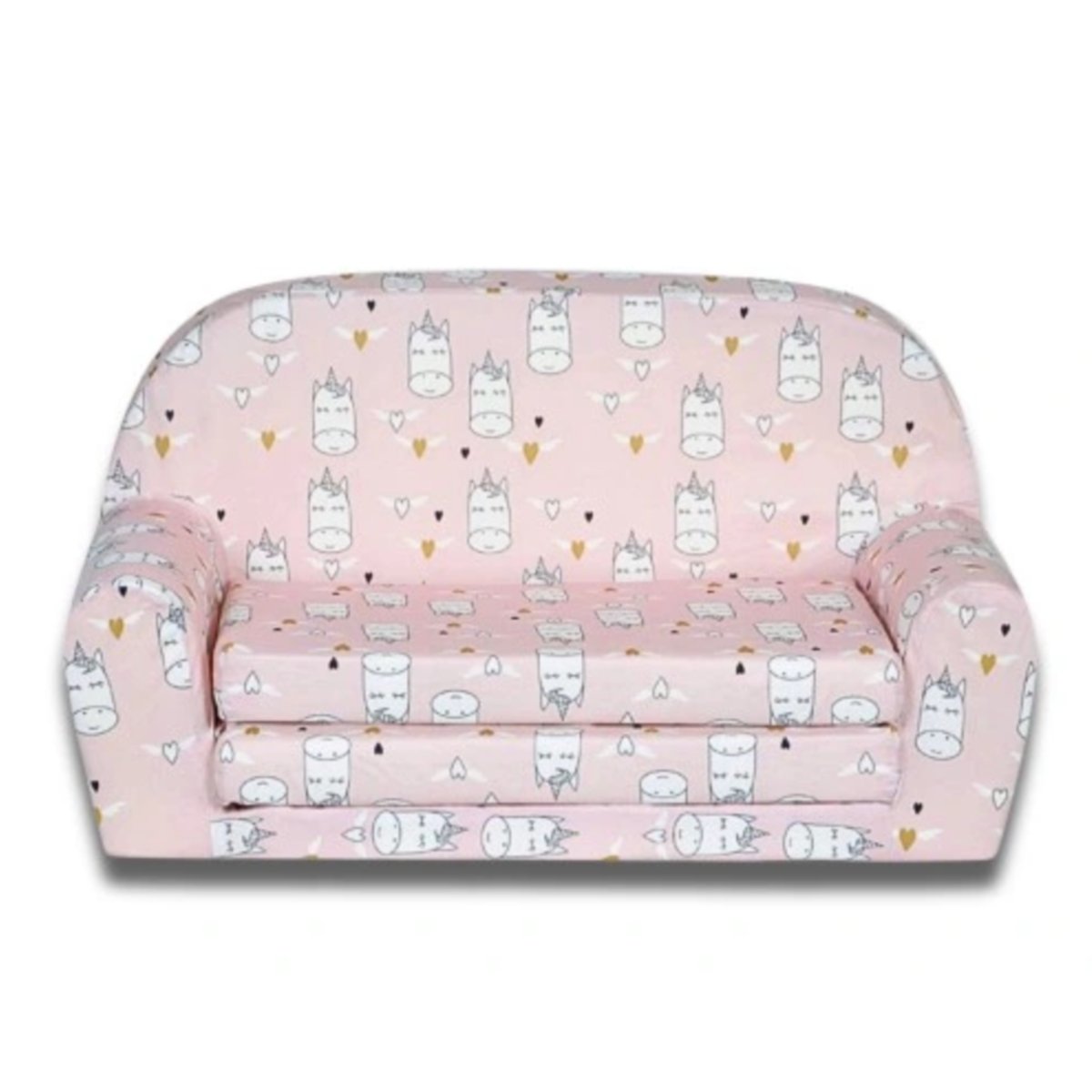 MINI KANAPA SOFKA DZIECIĘCA SKŁADANA ROZKŁADANA PIANKOWA BEZPIECZNA ŁÓZKO JEDNOROŻCE