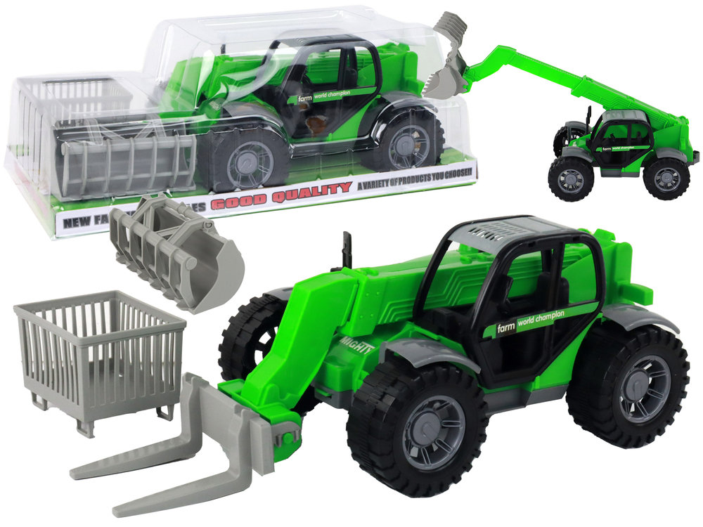 MASZYNA ROLNICZA TRAKTOR ZIELONY DŹWIG
