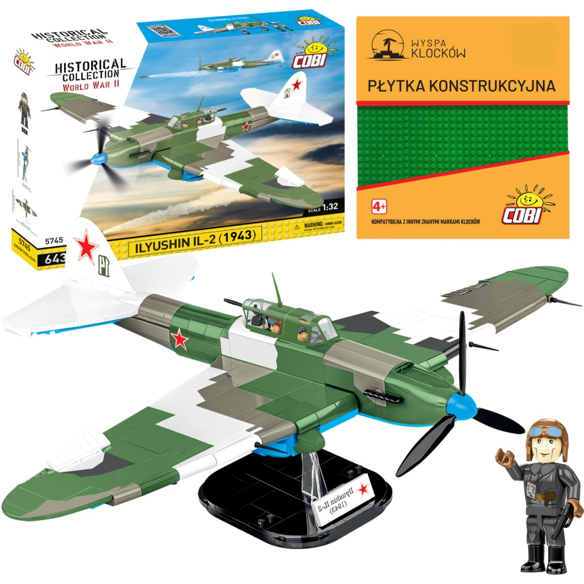 Cobi 5745 Samolot Ilyushin Il-2 1943 Hc Ww2 643 El.