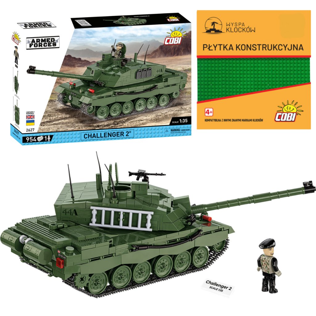 Cobi 2627 Czołg CHALLENGER 2 Armed Forces 954 El. + PŁYTKA