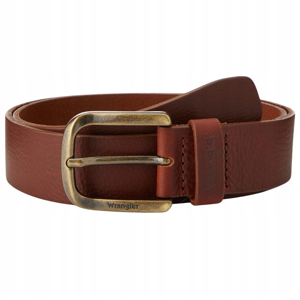 Wrangler FULL GRAIN BELT Cognac PASEK SKÓRZANY BRĄZOWY SKÓRA Rozm. 110 cm