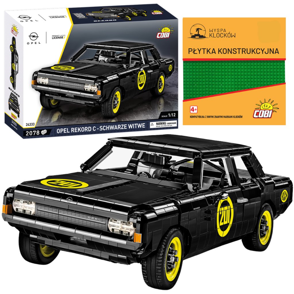 Cobi 24333 SAMOCHÓD OPEL RECORD C-SCHWARZE  WITWE AUTO POJAZD AUTKO 2078EL. KOMPLET + PŁYTKA