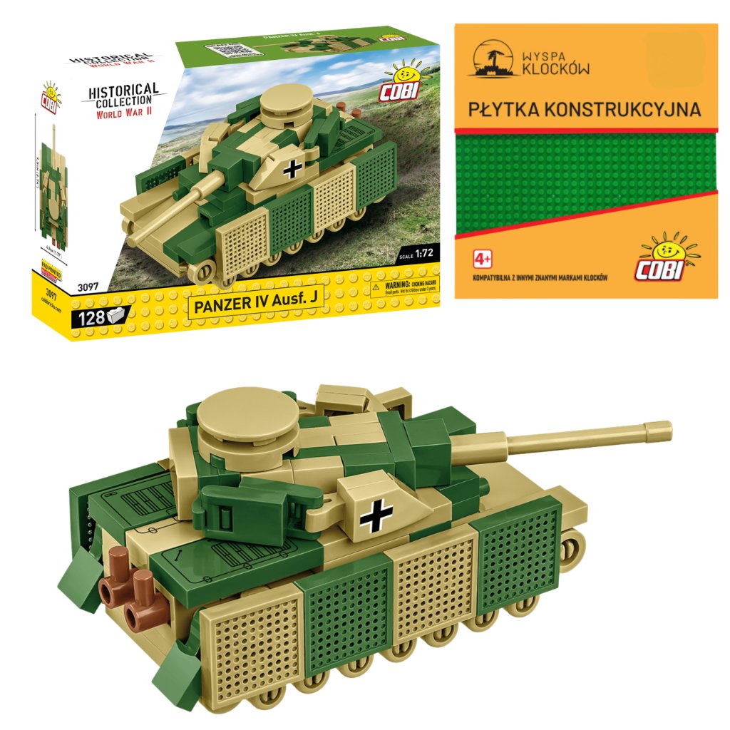Cobi 3097 Czołg Panzer IV Ausf. J HC WW2 128 El. + PŁYTKA
