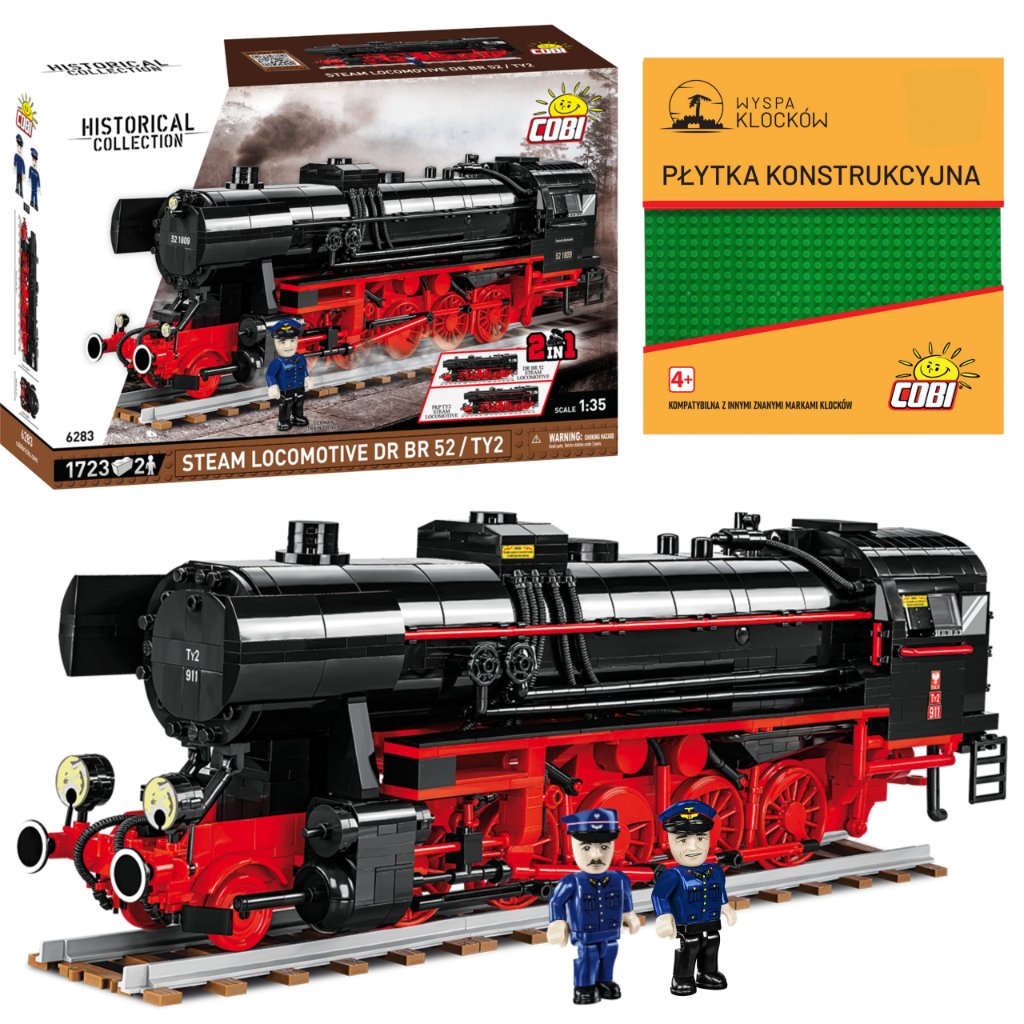 Cobi 6283 Pociąg Lokomotywa Dr Br 52/ty2 Steam 1723 Szt.