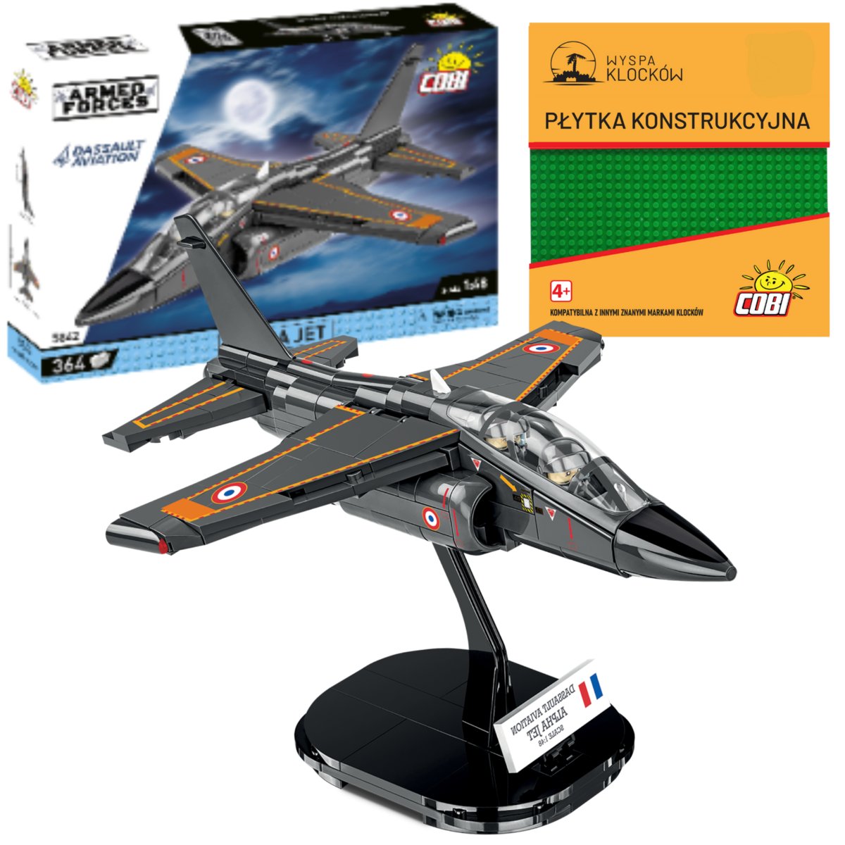 Cobi 5842 Samolot Myśliwiec Alpha Jet Armed Forces 364 El.