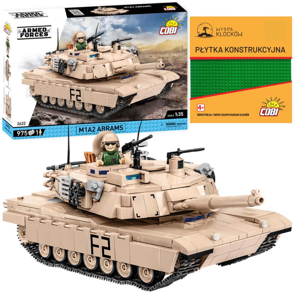 Cobi 2622 Amerykański Czołg M1a2 Abrams Armed Forces 975 El.