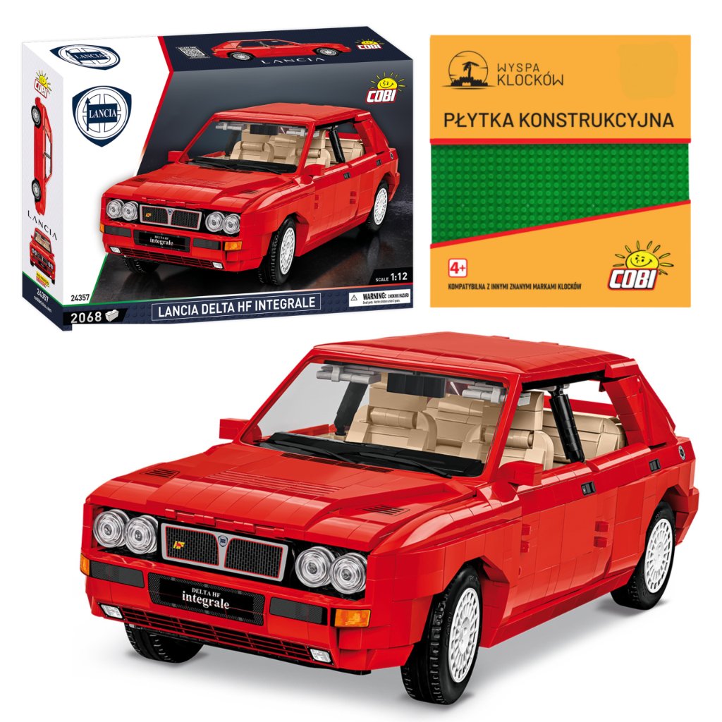 Cobi 24357 Samochód 1991 LANCIA DELTA HF INTG. 2068 El. + PŁYTKA
