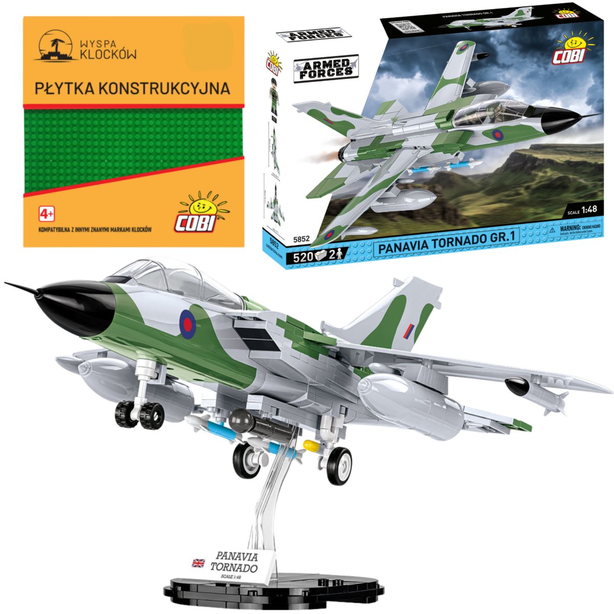 Cobi 5852 Samolot Panavia Tornado GR.1 Armed Forces 520 El. + PŁYTKA