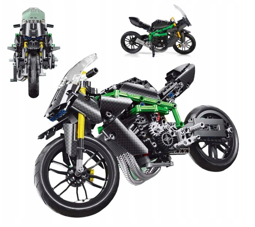 Klocki konstrukcyjne MOTOCYKL Mould King kawasaki 23002 639el 639PCS