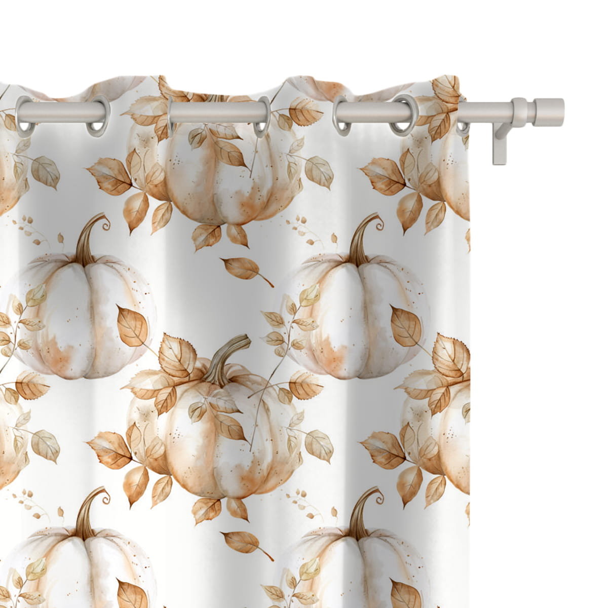 Zasłona AUTUMN wzór AT40 | karmelowe dynie 150 x 300 cm tkanina zaciemniająca