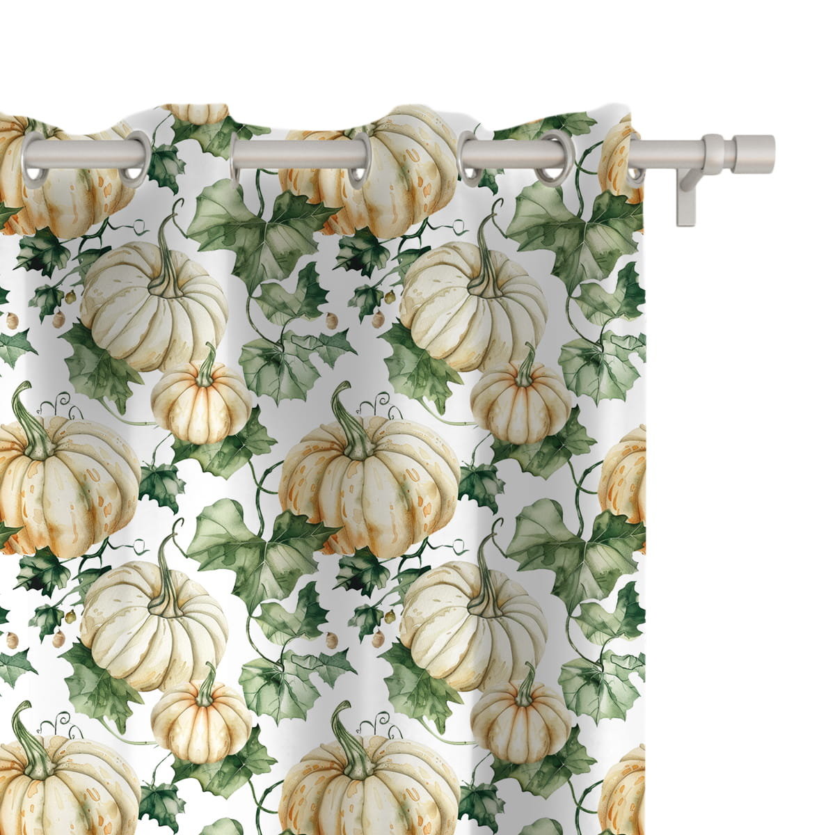 Zasłona AUTUMN wzór AT39 | akwarelowe dynie 150 x 150 cm tkanina zaciemniająca