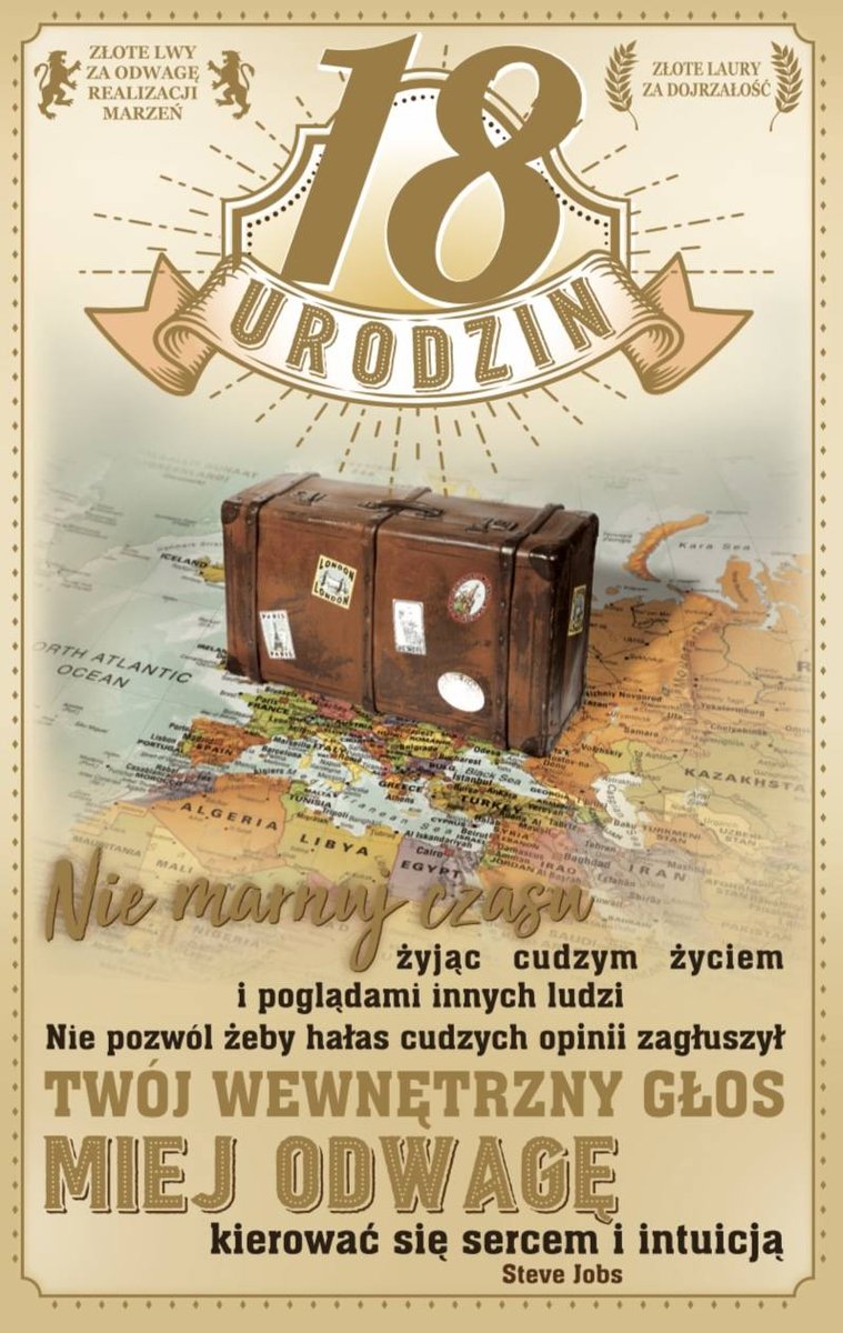 Kartka na osiemnastkę z super życzeniami U67N