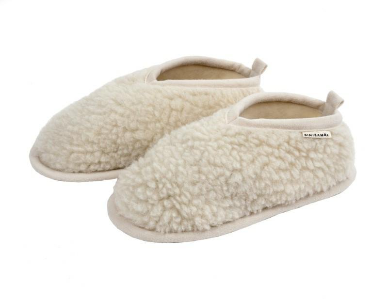 Binibamba - Bambosze Women z wełny merino - Milk