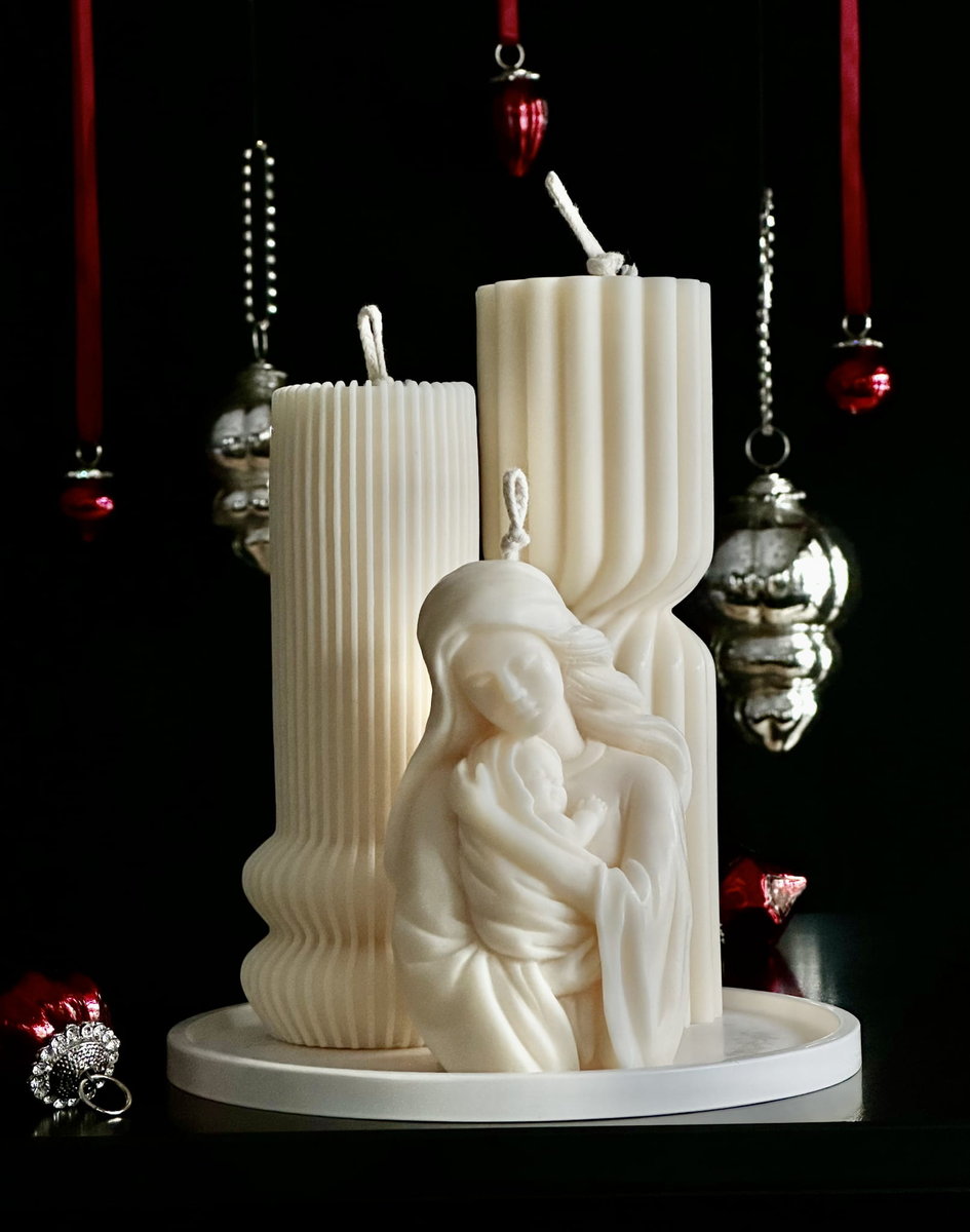 Zestaw Świec Sojowych Ozdobnych Mary